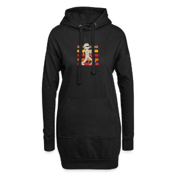 Momie - Sweat-shirt à capuche long Femme - noir - Devant