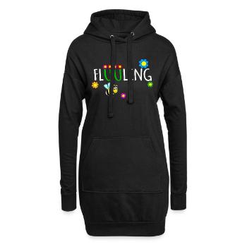 Frühling Hummel - Hoodie-Kleid - Schwarz - Vorne