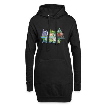 My favorite city design - Montreal - Hoodie Dress - black - Front