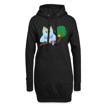 Eule Fee - Hoodie-Kleid - Schwarz - Vorne
