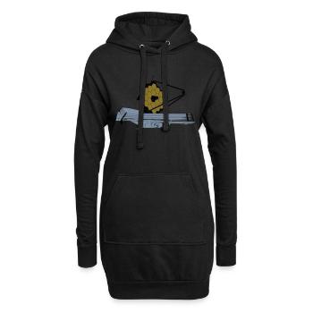 James Webb Weltraumteleskop - Hoodie-Kleid - Schwarz - Vorne