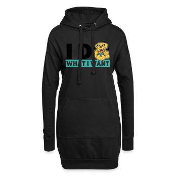 Ich mache, was ich will - Hoodie-Kleid - Schwarz - Vorne