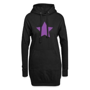 Stern Lila - Violett - Hoodie-Kleid - Schwarz - Vorne
