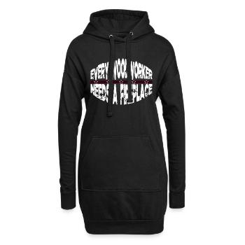 carpenter joke birthday present - Hoodie-Kleid - Schwarz - Vorne