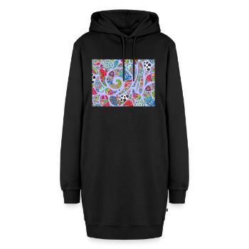 kunterbunt 2 - Hoodie-Kleid - Schwarz - Vorne