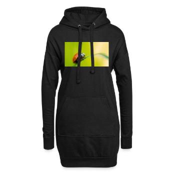 Marienkäfer - Hoodie-Kleid - Schwarz - Vorne