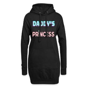 Papa princesse - Sweat-shirt à capuche long Femme - noir - Devant