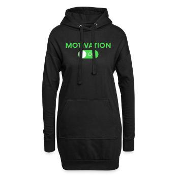 Motivation ON - Sweat-shirt à capuche long Femme - noir - Devant