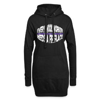 charpentier cite des tshirts arboriculteurs abatteurs - Sweat-shirt à capuche long Femme - noir - Devant