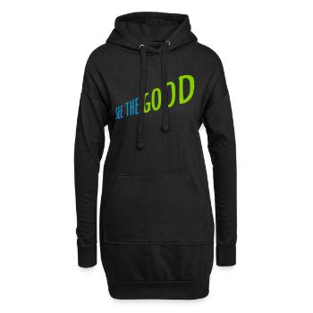 voir la bonne citation - Sweat-shirt à capuche long Femme - noir - Devant