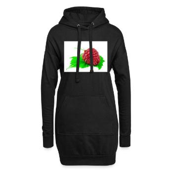 Himbeere. raspberry - Hoodie-Kleid - Schwarz - Vorne