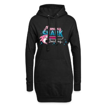 Mama Hai lädt... Schwangerschaft Ankündigung Baby - Hoodie-Kleid - Schwarz - Vorne