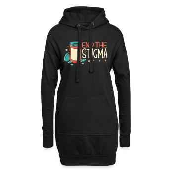 Ängste Depression Psychische Gesundheit - Hoodie-Kleid - Schwarz - Vorne