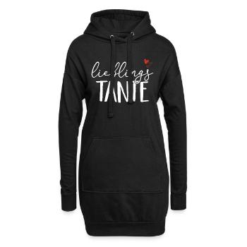 Lieblings Tante - Schwester Geschenk Liebe Familie - Hoodie-Kleid - Schwarz - Vorne
