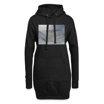 Streetwear POUDREUSE - Sweat-shirt à capuche long Femme - noir - Devant