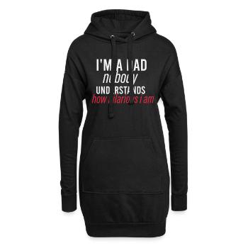 Funny Dad gift Hilarious Father Mens - Hoodie Dress - black - Front