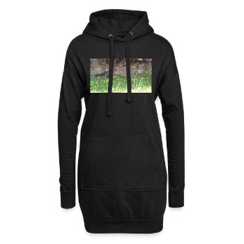 Oiseau - Sweat-shirt à capuche long Femme - noir - Devant