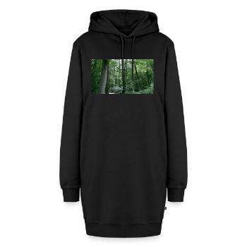 wald - Hoodie-Kleid - Schwarz - Vorne - AI Model Female 172 light (172cm)