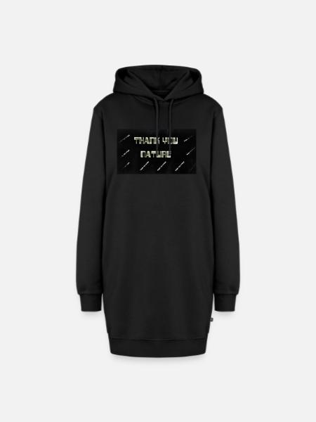 Botschaft - Hoodie-Kleid - Schwarz