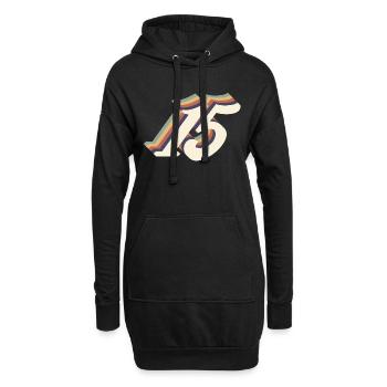 Vintage 15th Anniversary - Hoodie-Kleid - Schwarz - Vorne