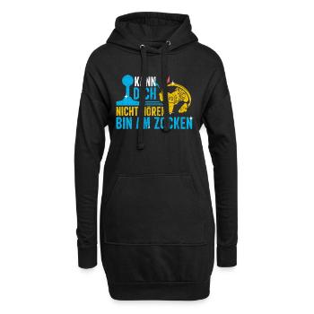 KANN DICH NICHT HÖREN, BIN AM ZOCKEN - Hoodie-Kleid - Schwarz - Vorne