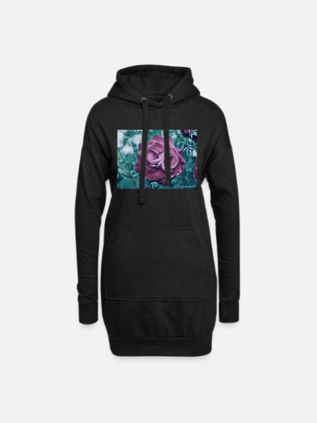 Rose - Hoodie-Kleid - Schwarz
