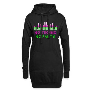 Pas de citation techno - Sweat-shirt à capuche long Femme - noir - Devant