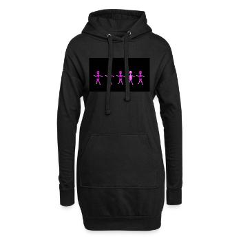 Figuren - Hoodie-Kleid - Schwarz - Vorne