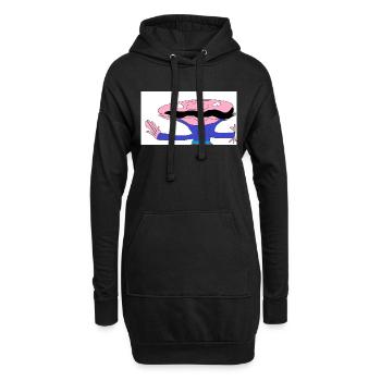 Baptiste Fréponge - Sweat-shirt à capuche long Femme - noir - Devant