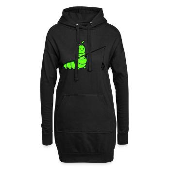 Pêche à la chenille - Sweat-shirt à capuche long Femme - noir - Devant