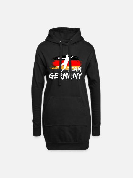 Handball Team Deutschland Flagge Handballer Ball - Hoodie-Kleid - Schwarz
