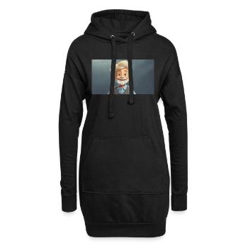 Lustige Hooey Kinder lassen sich Bärte wachsen - Hoodie-Kleid - Schwarz - Vorne