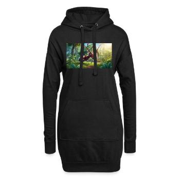 funny hooey an ant is as big as a house - Hoodie Dress - black - Front