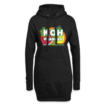 Paradies Insel Koh Phangan - Hoodie-Kleid - Schwarz - Vorne