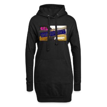 Selbstfindungsreise - Hoodie-Kleid - Schwarz - Vorne