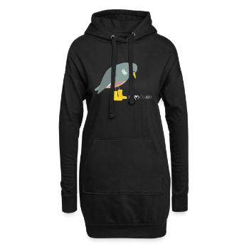 Taube - un cœur pour les pigeons - Sweat-shirt à capuche long Femme - noir - Devant