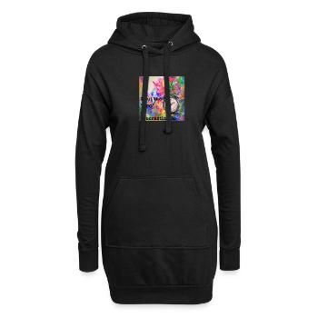 I put the 'pro' in Procrastination. Spaß - Hoodie-Kleid - Schwarz - Vorne