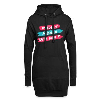 Les filles, est-ce qu’on l’aime ? Drôle de dicton d’un clic - Sweat-shirt à capuche long Femme - noir - Devant