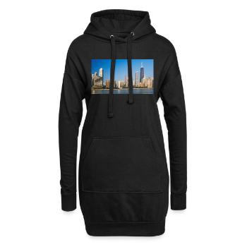 NEW YORK - Sweat-shirt à capuche long Femme - noir - Devant