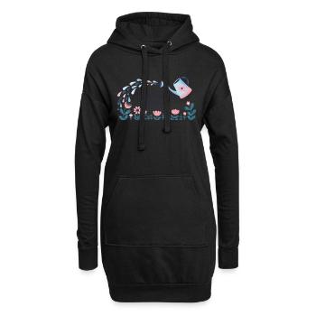 MAGIC GARDEN ohne Hintergrund - Hoodie-Kleid - Schwarz - Vorne