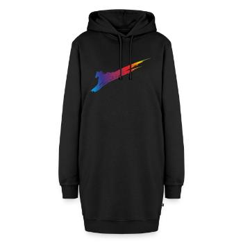 Love over and beyond - Hoodie-Kleid - Schwarz - Vorne - AI Model Female 172 light (172cm)