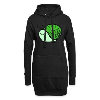 Escargot 02 - Sweat-shirt à capuche long Femme - noir - Devant