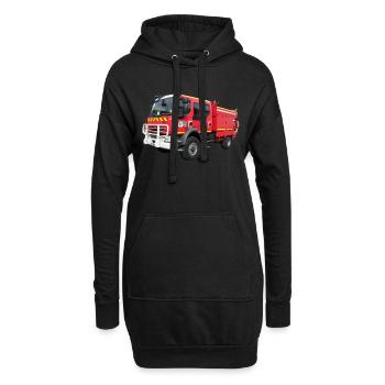 Pompier CCR - Sweat-shirt à capuche long Femme - noir - Devant