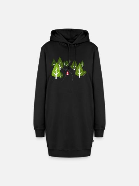 Rotkäppchen - Hoodie-Kleid - Schwarz