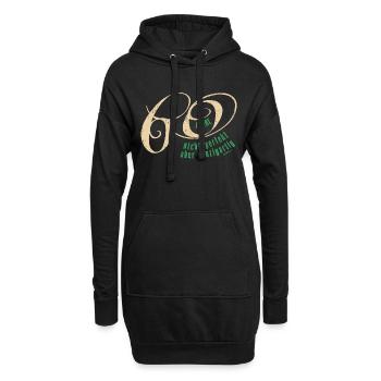 Geburtstag 60 Jahre - Hoodie-Kleid - Schwarz - Vorne