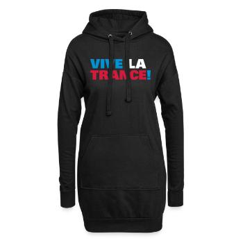 Trance - Vive la Trance ! - Hoodie-Kleid - Schwarz - Vorne