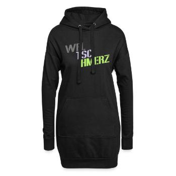 weltschmerz spruch wort motto - Hoodie-Kleid - Schwarz - Vorne