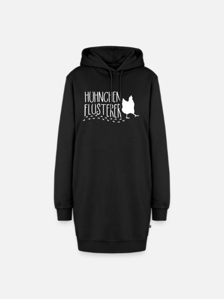 Lustiger Huhn Spruch Hühnchen Flüsterer - Hoodie-Kleid - Schwarz