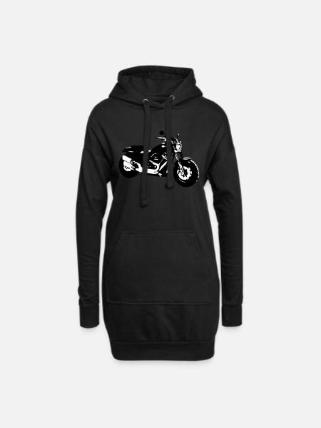 Davidson Fatbob 114 - Hoodie-Kleid - Schwarz