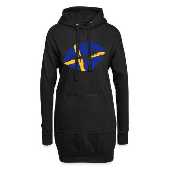 Schweden - Hoodie-Kleid - Schwarz - Vorne